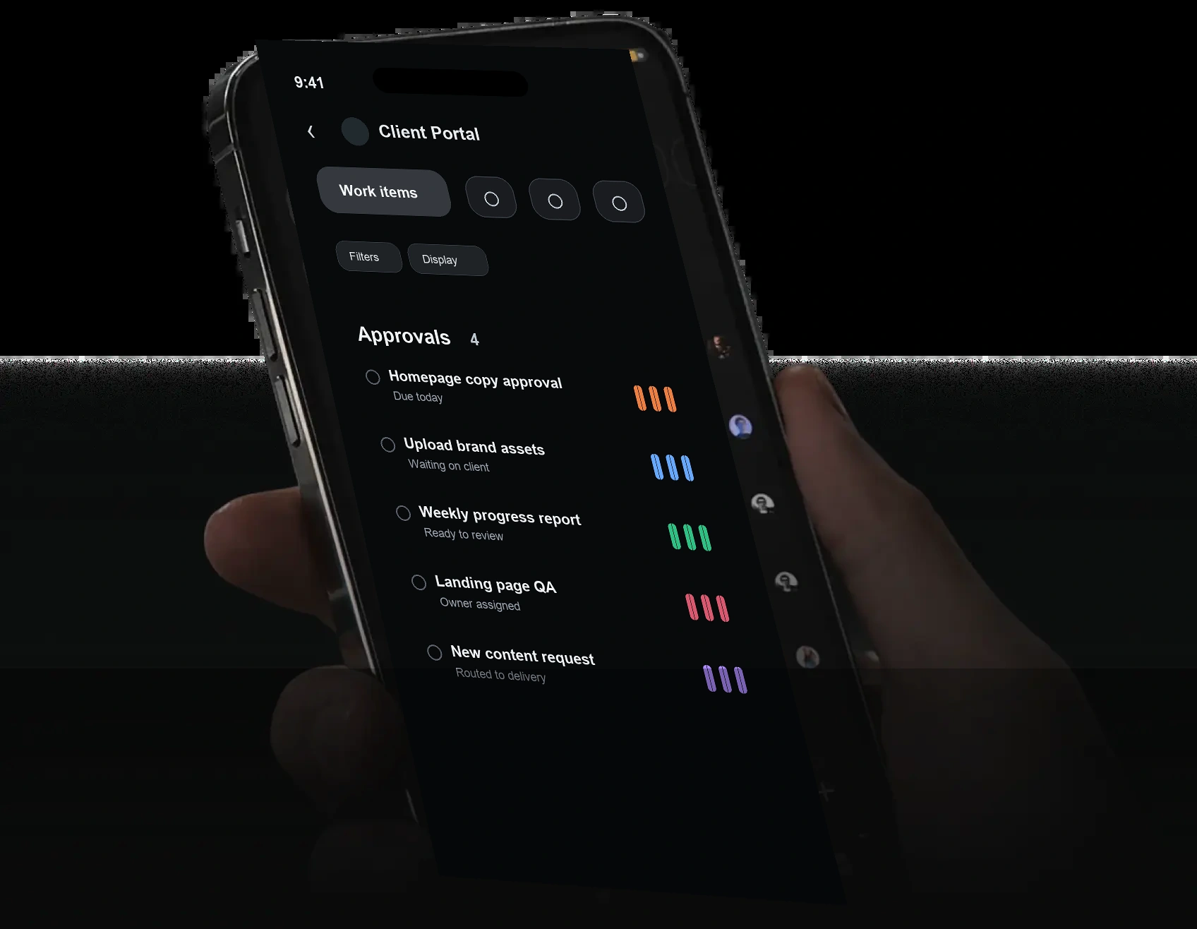 WhiteLabel desktop and mobile client portal screenshots