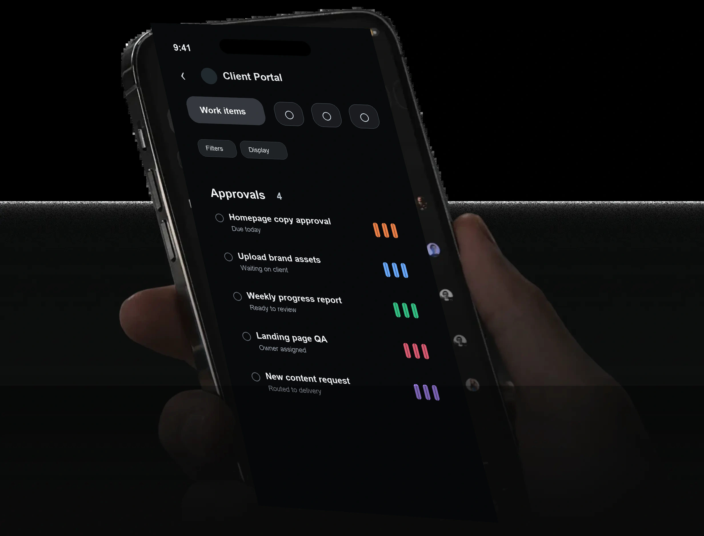 WhiteLabel desktop and mobile client portal screenshots