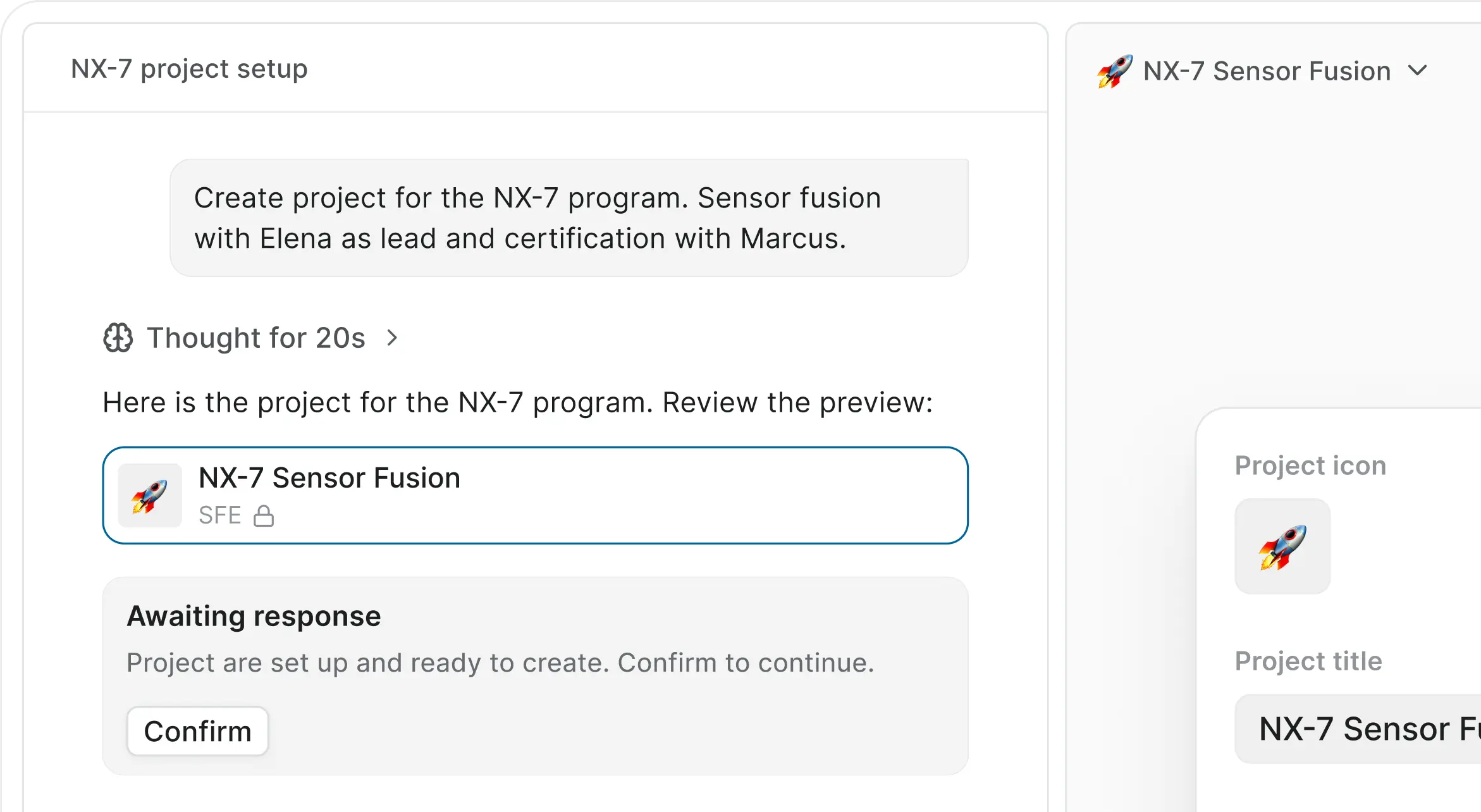 Project visibility