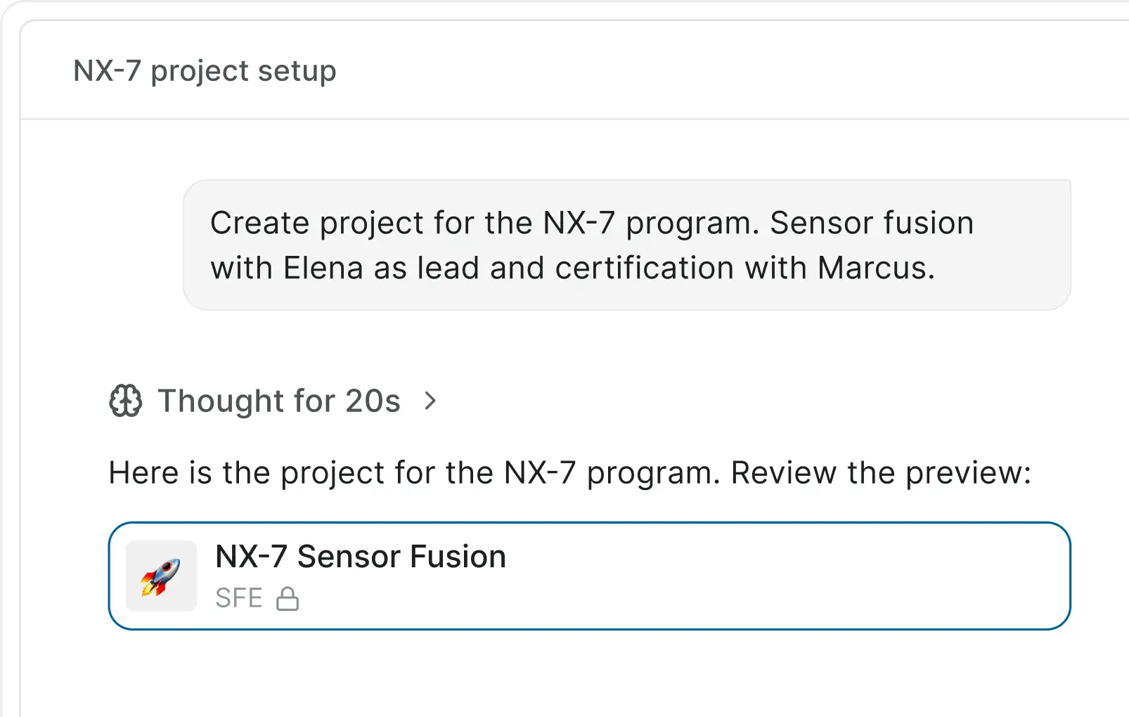 Project visibility