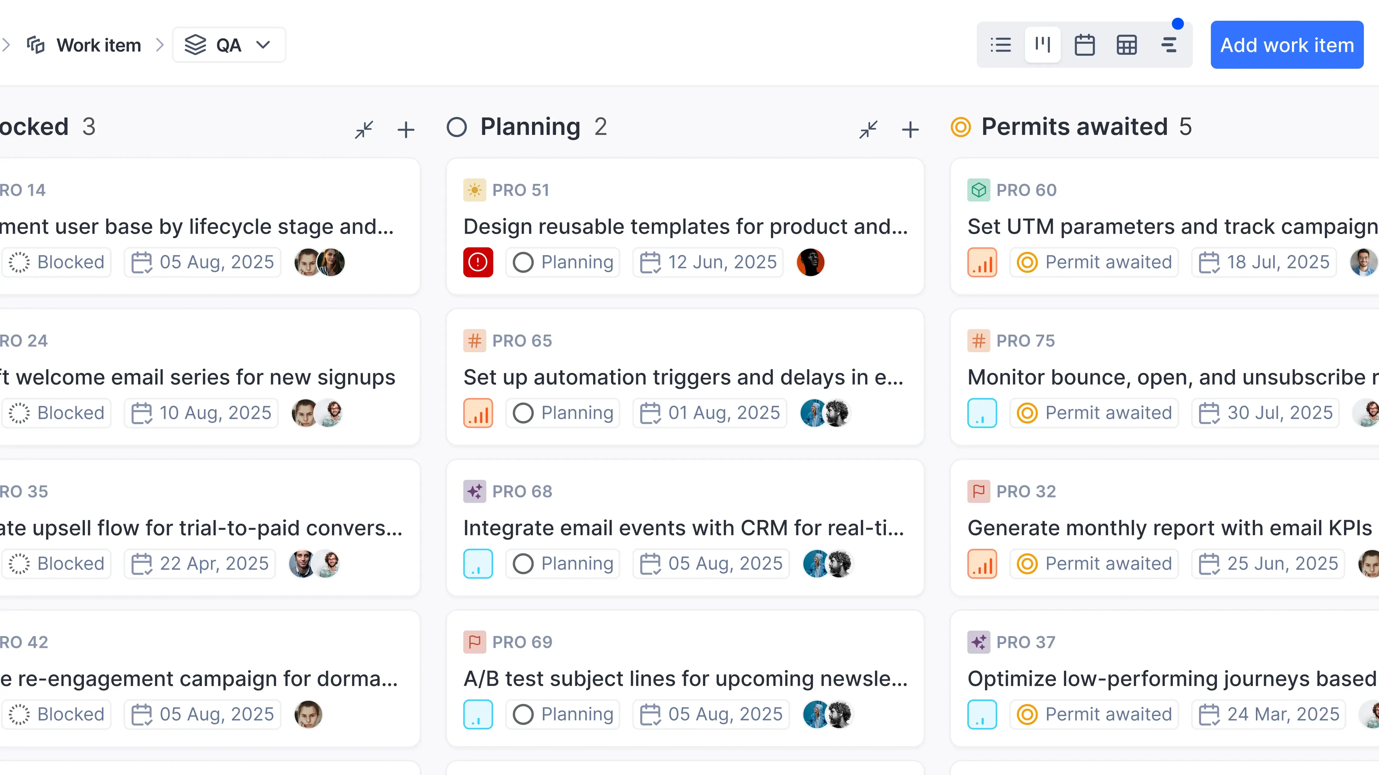 Email campaign coordination