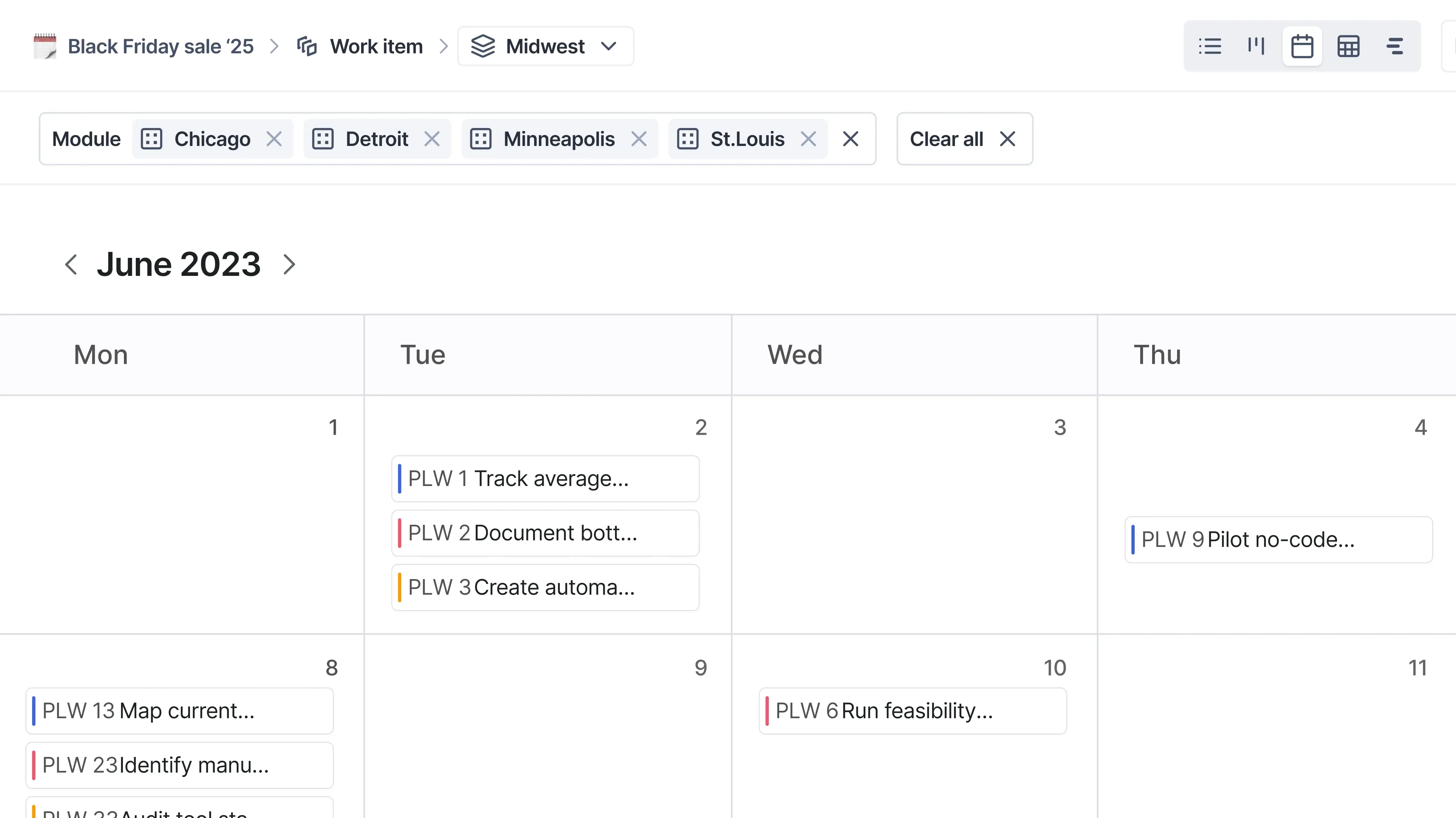 Process improvement planning