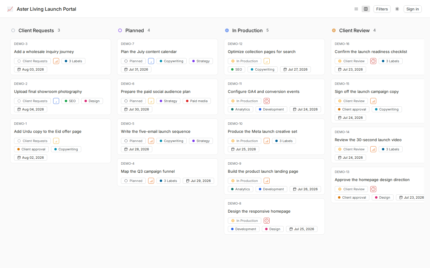 WhiteLabel client-delivery workspace